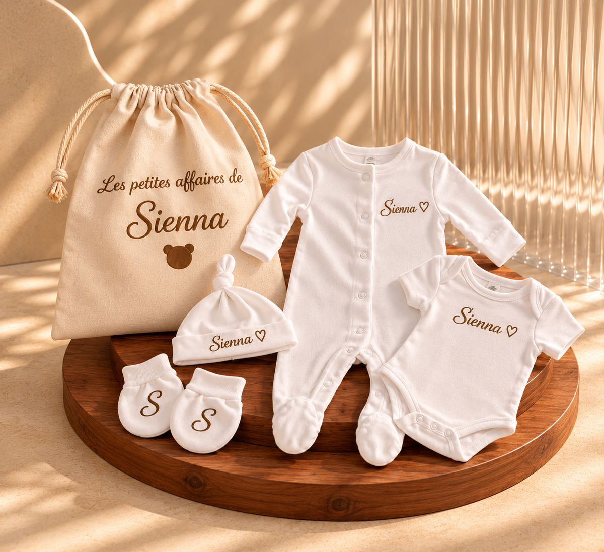 Ensemble naissance personnalisée les petites affaires de bébé - EB CRÉATIONS 