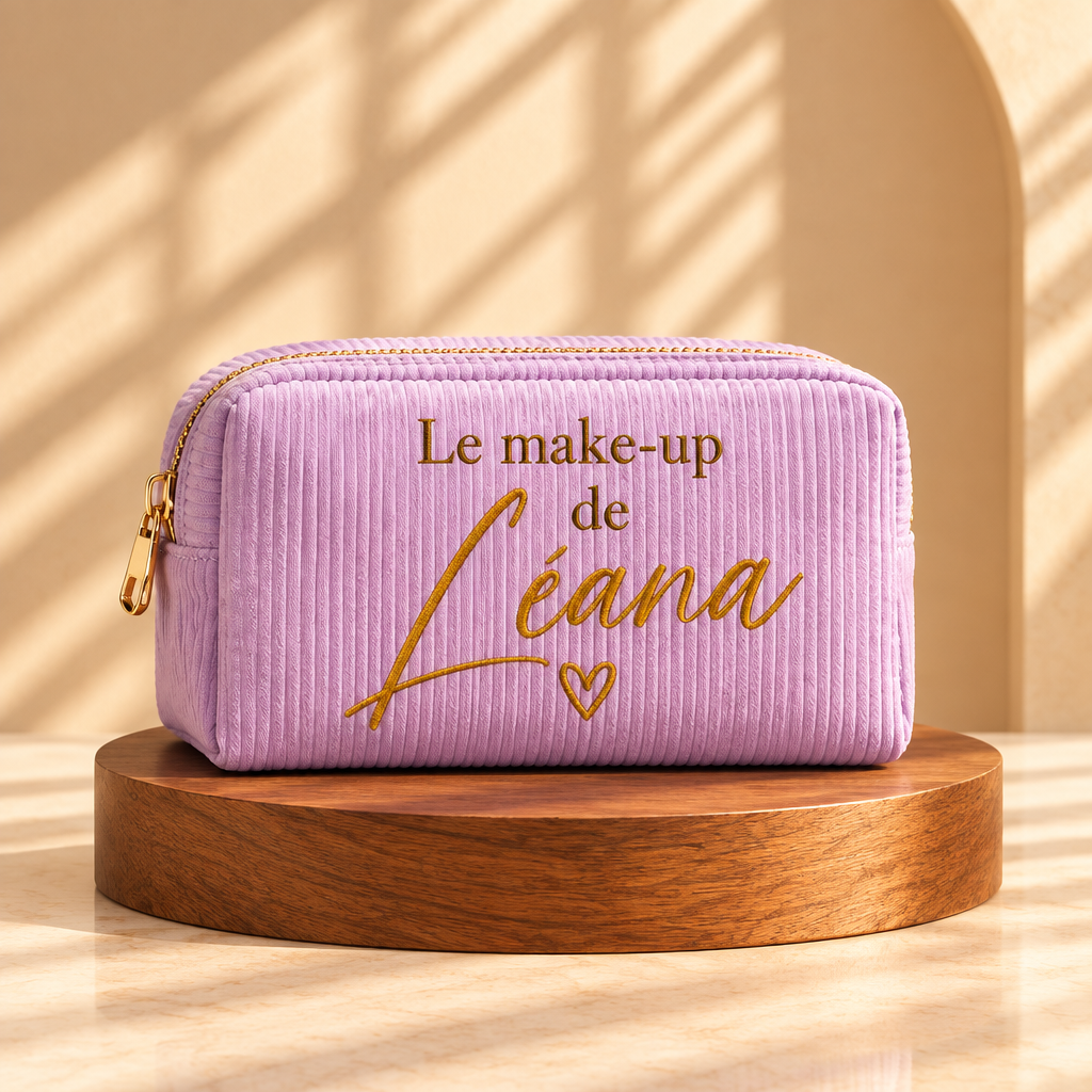 Trousse Personnalisée – Prénom, Initiale & Motif