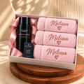 Coffret Bien-Être Personnalisé – Serviettes & Parfum