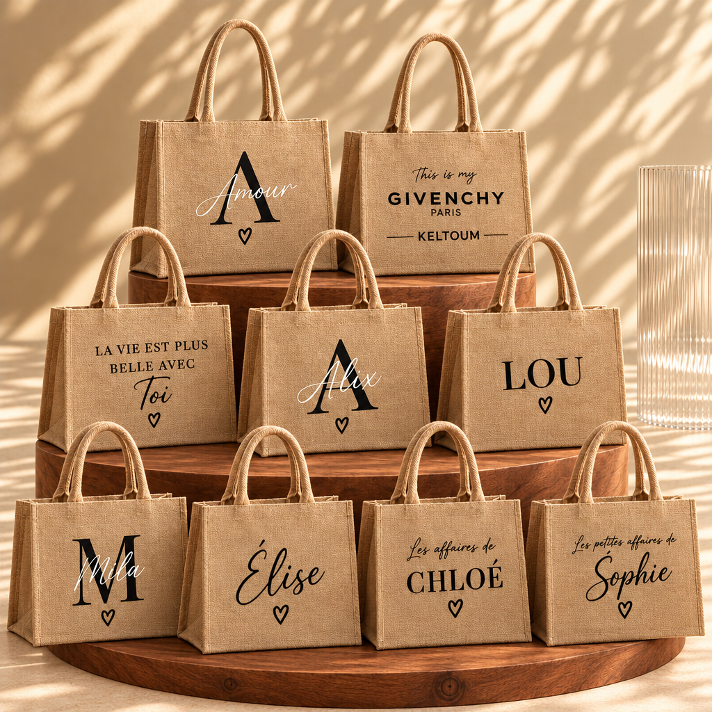 Cabas en Jute Personnalisé