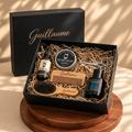 Coffret barbe et parfum homme personnalisé Guillaume en doré